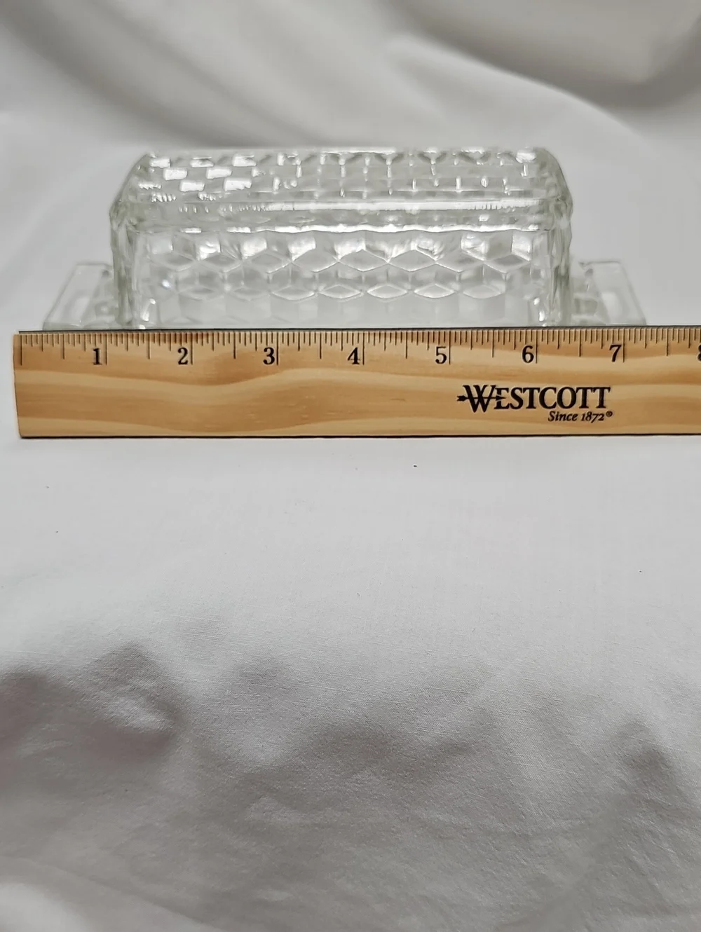 Vintage Forstoria American Pattern Glass Butter Dish